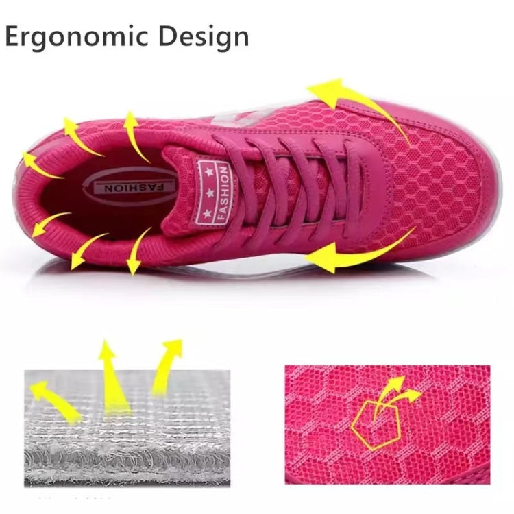 Womens Sneakers Thick Bottom Platform Shoes Mesh Breathable Rocker Shoes, 35, 36, 37, 38, 39, 40, 41, 42, 43