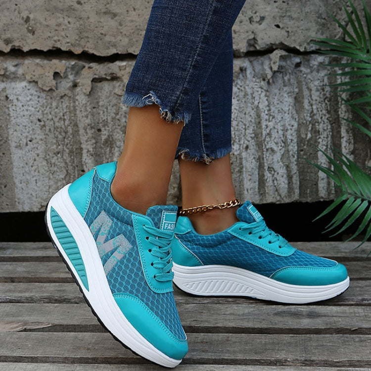 Womens Sneakers Thick Bottom Platform Shoes Mesh Breathable Rocker Shoes, 35, 36, 37, 38, 39, 40, 41, 42, 43