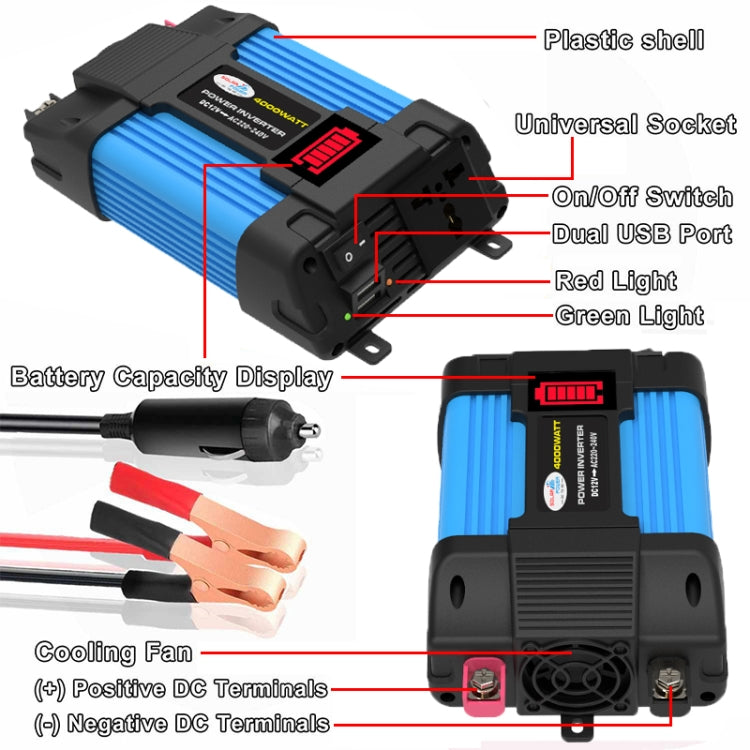 SOLIKE TECH Vehicle Inverter Sine Wave Convertor Auto Inverter, 12V-220V 300W, 12V-110V 300W, 12V-220V 500W, 12V-110V 500W