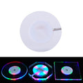 LED Light Up Acrylic Coaster Transparent Crystal Base, 100x4mm Round, 100x4mm Octagonal, 100x4mm Square