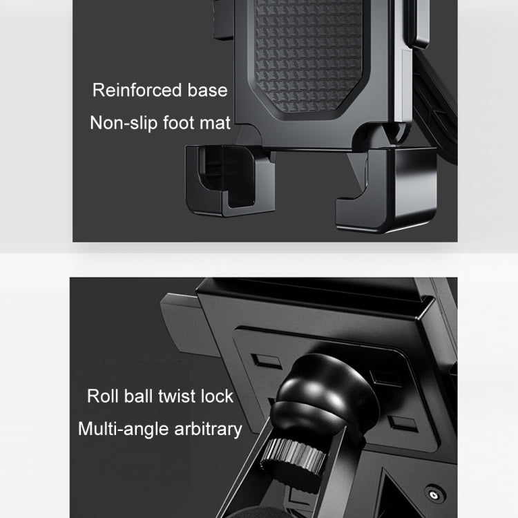 Shockproof Motorcycle Mobile Phone Holder Outdoor Bike Navigation Holder, Rearview Mirror, Handlebars