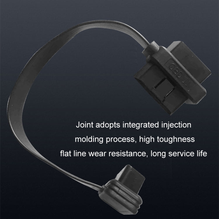 OBD2 Male to Female Tee Extension Cable OD16 16C Flat Cable, 0.3m, 0.6m