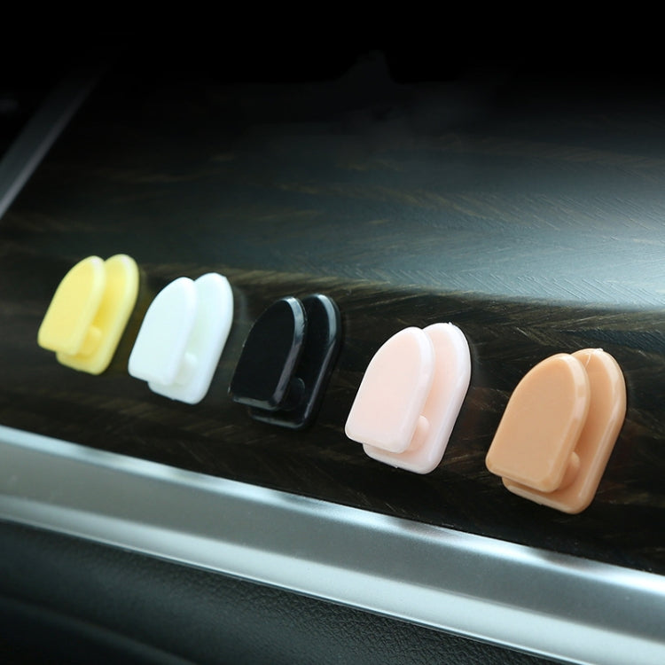 20pcs Mini Car Front Row Central Control Convenient Self-Adhesive Hook, Black, White, Pink, Lemon Yellow, Coffee