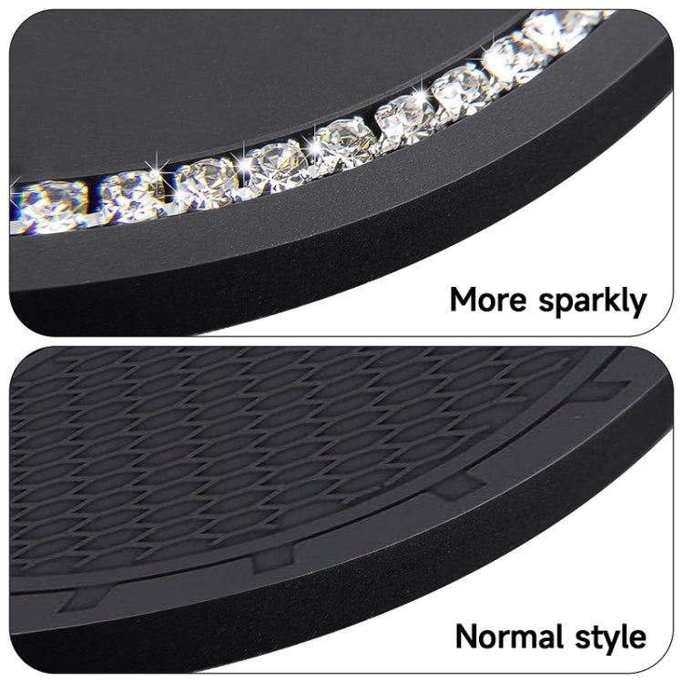 Car Water Cup Anti-skid Mat Door Slot Interior Modification Mat With diamond