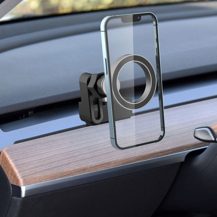 For Tesla Model 3/Y Air Vent Magnetic Mobile Phone Holder, With Magnetic Ring, Non-marking Base