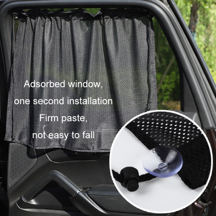 2pcs Car Curtain Sun Protection Mesh Suction Cup Sunshade