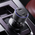 Yesido Y48  60W Car Fast Charger Aluminum Aluminum Double Type-C/USB-C Port Car Charger, Y48