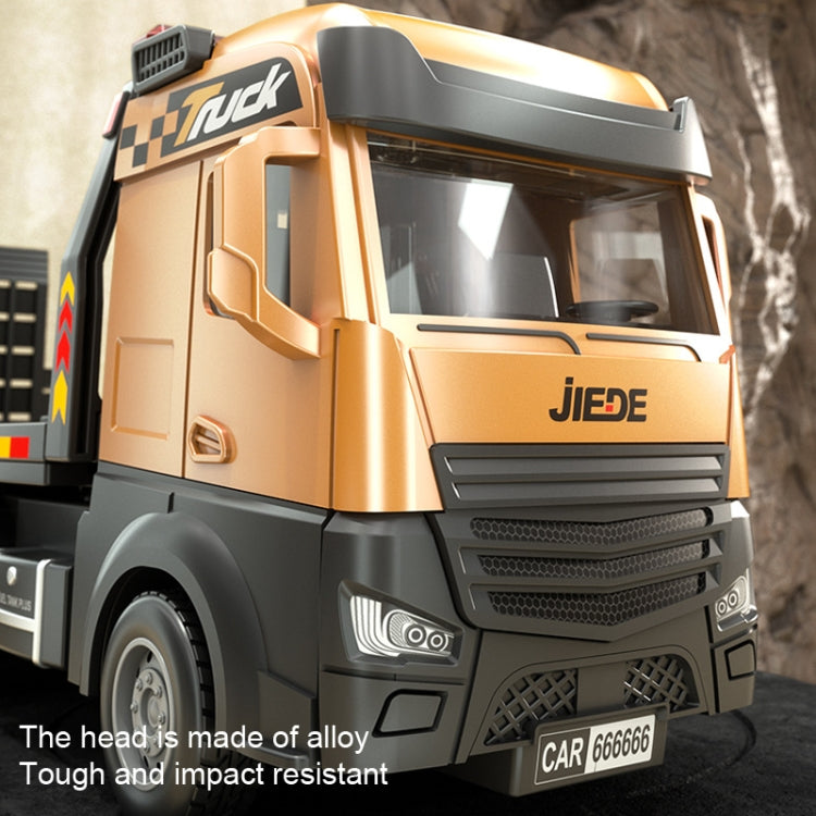 Alloy Engineering Vehicle Toy Children Wisdom Simulation Model Car, JIEDE Dumper, JIEDE Cement Truck, JIEDE Rescue Truck
