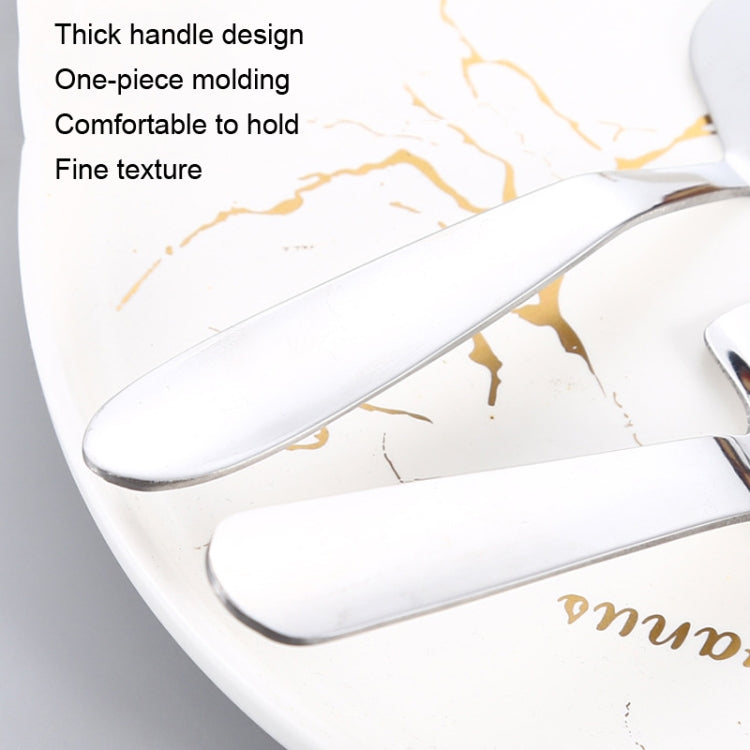 Stainless Steel Cake Knife Fork Set Cake Spoon Moon Cake Knife Fork, 16pcs/set Silver