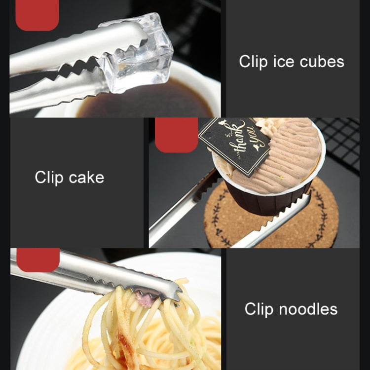 With Teeth Non-Slip Stainless Steel Ice Clip Mirror Polishing Coffee Square Sugar Clip, Stainless Steel Color, Gold, Rose Gold, Colorful, Black, Blue, Purple