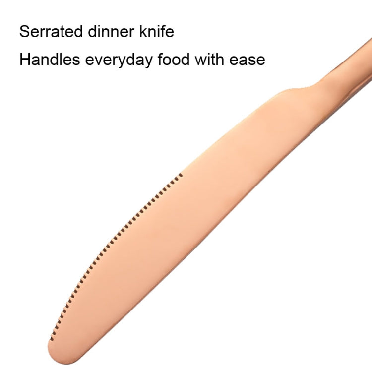 20pcs/set Carton Boxed Gold-Plated Stainless Steel Knife and Fork Set Western Cutlery, Stainless Steel Color, Gold, Rose Gold, Colorful, Black