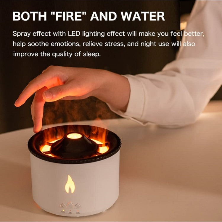 Volcanic Essential Oil Aroma Diffuser Ultrasonic Air Humidifier, Monochrome, Two-color Remote Control, Full Split Remote Control