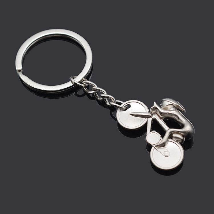 2pcs Simulated Bicycle Metal Key Chain, BY-333