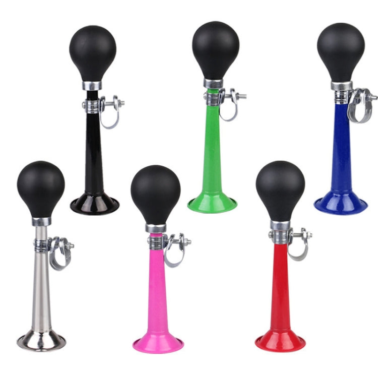 2pcs 7 inch Metal Plating Bicycle Air Horn Bicycle Accessories, Black, Red, Blue, Pink, Green, Silver