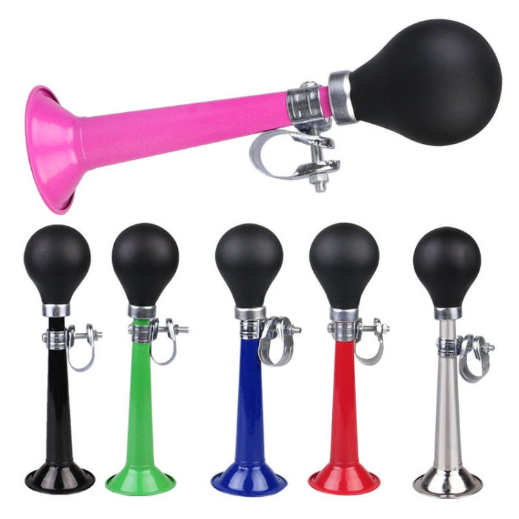 2pcs 7 inch Metal Plating Bicycle Air Horn Bicycle Accessories, Black, Red, Blue, Pink, Green, Silver