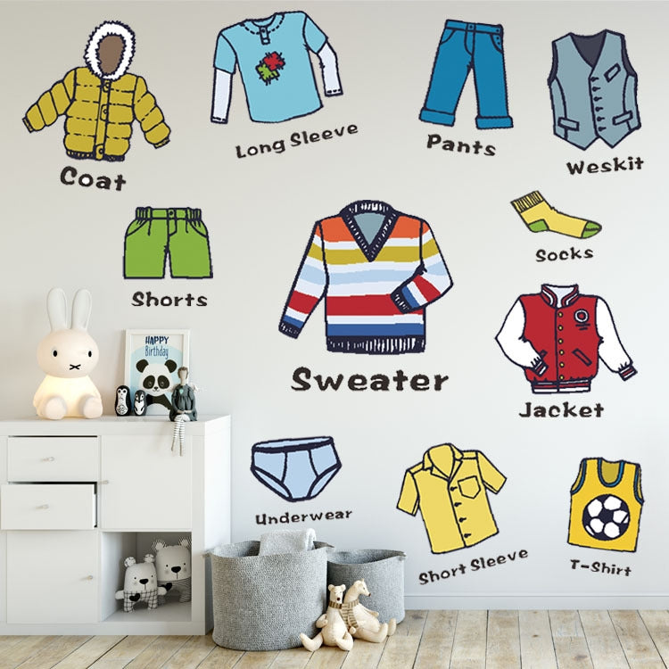Clothing Classification Logo Label Storage Box Cabinet Stickers, 28x28cm