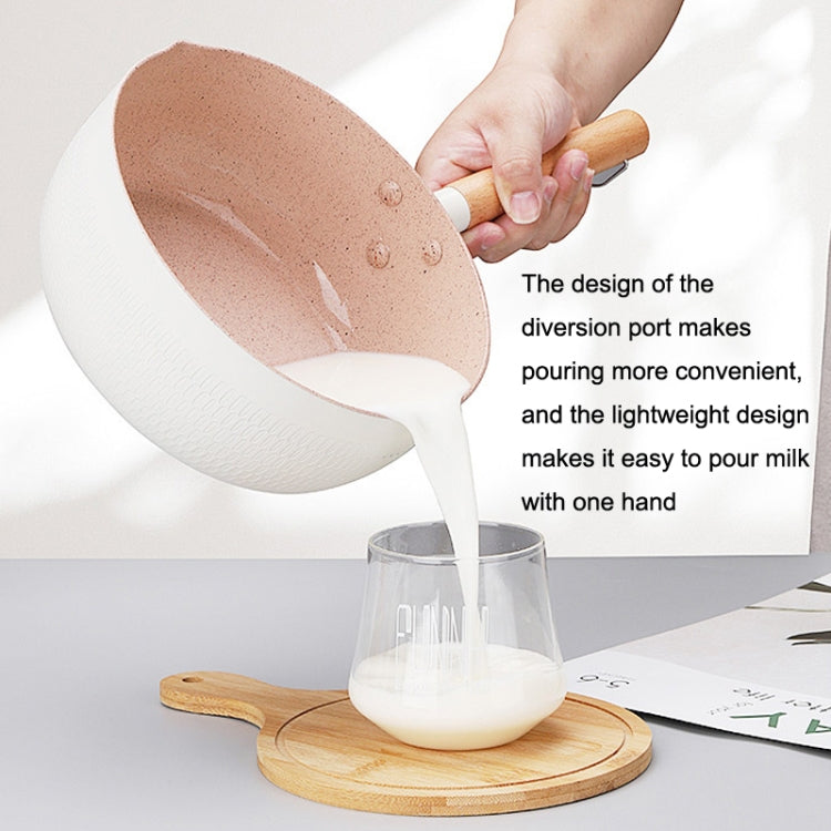 18cm With Cover Boil Instant Noodles Non-Stick Pan Baby Food Supplement Pan Maifan Stone Small Milk Pot, 18cm With Cover White, 18cm With Cover Blue, 18cm With Cover Pink, 18cm With Cover Black
