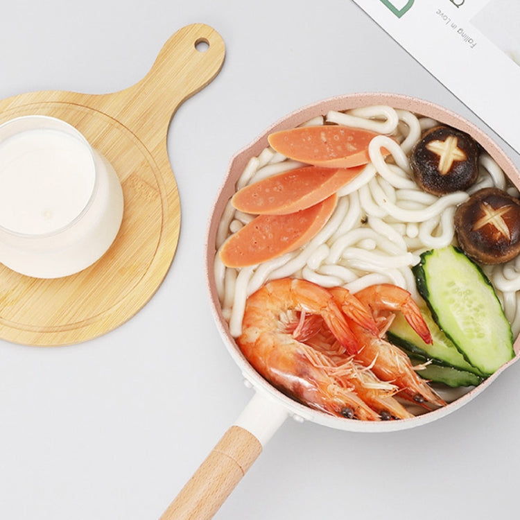 18cm With Cover Boil Instant Noodles Non-Stick Pan Baby Food Supplement Pan Maifan Stone Small Milk Pot, 18cm With Cover White, 18cm With Cover Blue, 18cm With Cover Pink, 18cm With Cover Black