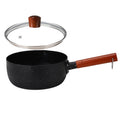 22cm With Cover Boil Instant Noodles Non-Stick Pan Baby Food Supplement Pan Maifan Stone Small Milk Pot, 22cm With Cover Black, 22cm With Cover White, 22cm With Cover Blue, 22cm With Cover Pink