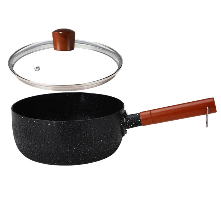 22cm With Cover Boil Instant Noodles Non-Stick Pan Baby Food Supplement Pan Maifan Stone Small Milk Pot, 22cm With Cover Black, 22cm With Cover White, 22cm With Cover Blue, 22cm With Cover Pink
