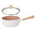 20cm With Cover Boil Instant Noodles Non-Stick Pan Baby Food Supplement Pan Maifan Stone Small Milk Pot, 20cm With Cover White, 20cm With Cover Blue, 20cm With Cover Pink, 20cm With Cover Black
