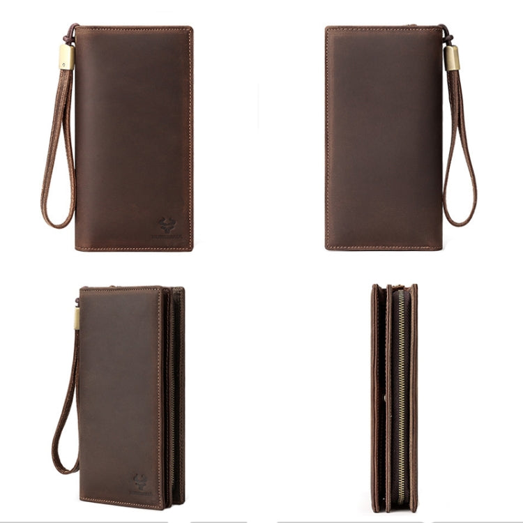 HUMERPAUL RFID Large Capacity Leather Wallet Long Men Pump Mobile Phone, BP955