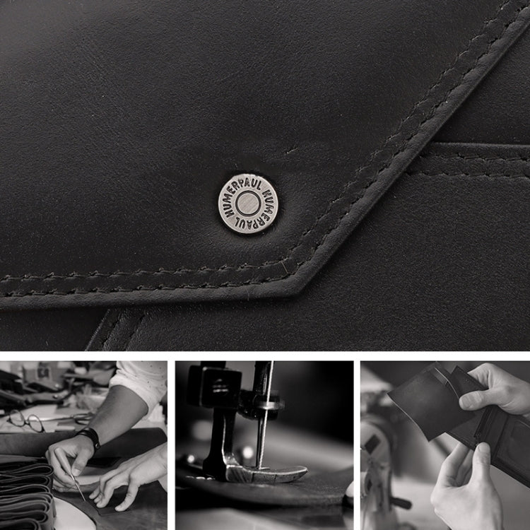 HUMERPAUL RFID Anti-Magnetic Lady Leather Wallet Buckle Card Coin Purse, BP878 (Black), BP878 (Red)