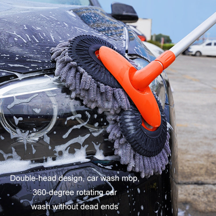 Car Wash Mop Soft Brush Long Handle Telescopic Rotary Car Cleaning Tool
