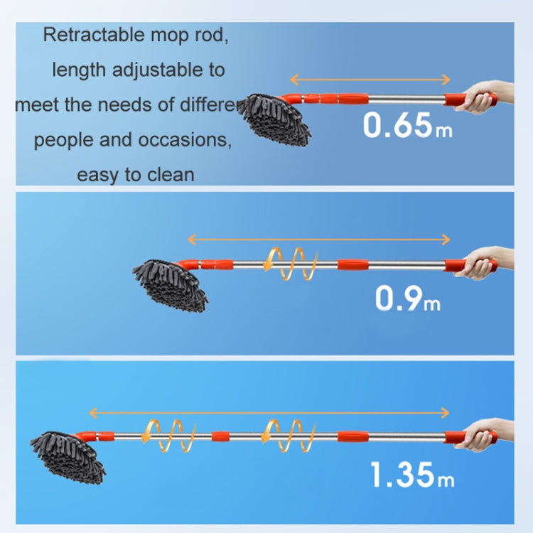 Car Wash Mop Soft Brush Long Handle Telescopic Rotary Car Cleaning Tool