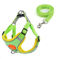 Pet Dog Harness Reflective Anti-break-off Vest-style Leash, Suede Green, Suede Classic Red, Suede Orange, Suede Cyan, Suede Coffee, Suede Purple, Mesh Classic Red, Mesh Coffee, Mesh Black, Mesh Orange