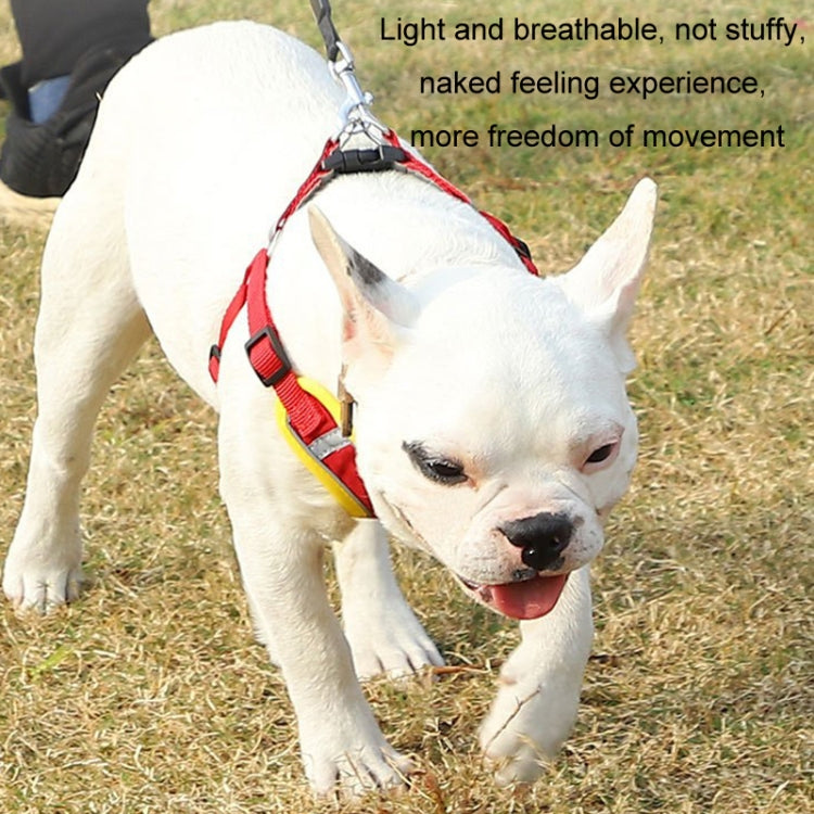 Pet Dog Harness Reflective Anti-break-off Vest-style Leash, Suede Green, Suede Classic Red, Suede Orange, Suede Cyan, Suede Coffee, Suede Purple, Mesh Classic Red, Mesh Coffee, Mesh Black, Mesh Orange
