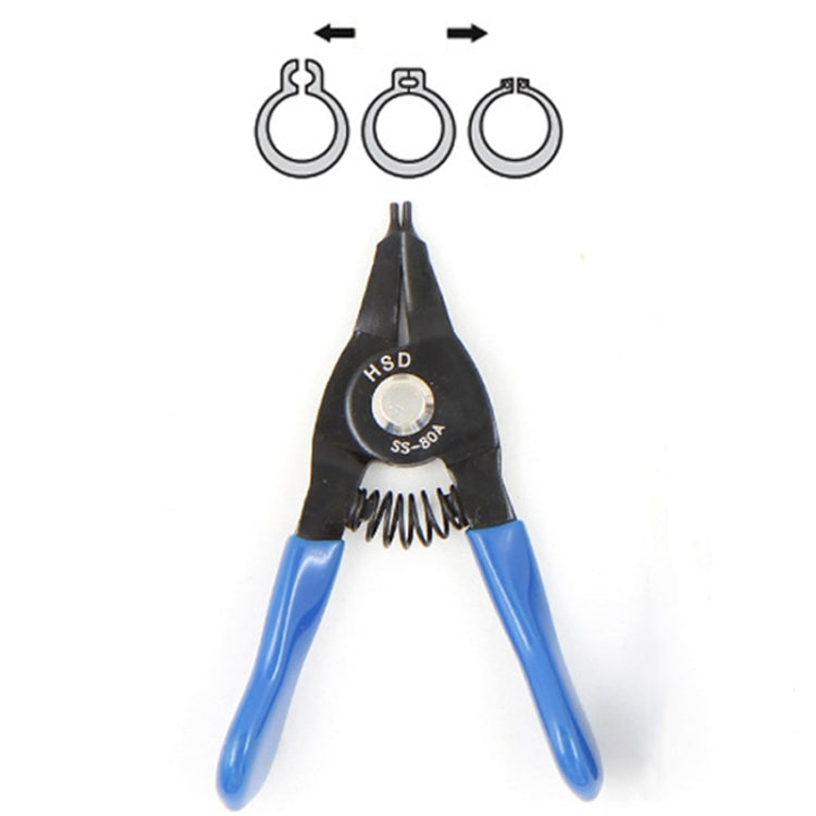 10-25mm Compact Spring-Loaded Pliers Retaining Ring Pliers, HSD SS-80A Outer For Shaft Straight, HSD SS-80B Outer For Shaft Curved, HSD SB-80A Internal For Hole Straight, HSD SB-80B Internal For Hole Curved