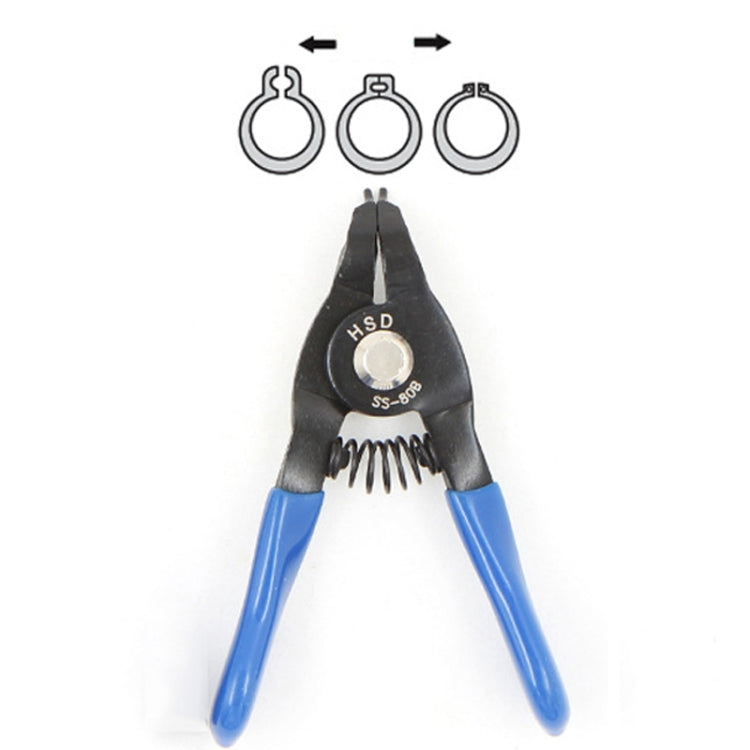 10-25mm Compact Spring-Loaded Pliers Retaining Ring Pliers, HSD SS-80A Outer For Shaft Straight, HSD SS-80B Outer For Shaft Curved, HSD SB-80A Internal For Hole Straight, HSD SB-80B Internal For Hole Curved