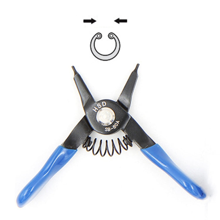 10-25mm Compact Spring-Loaded Pliers Retaining Ring Pliers, HSD SS-80A Outer For Shaft Straight, HSD SS-80B Outer For Shaft Curved, HSD SB-80A Internal For Hole Straight, HSD SB-80B Internal For Hole Curved