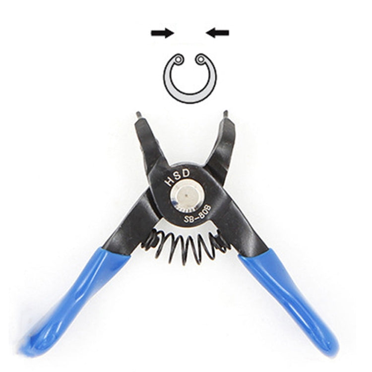 10-25mm Compact Spring-Loaded Pliers Retaining Ring Pliers, HSD SS-80A Outer For Shaft Straight, HSD SS-80B Outer For Shaft Curved, HSD SB-80A Internal For Hole Straight, HSD SB-80B Internal For Hole Curved
