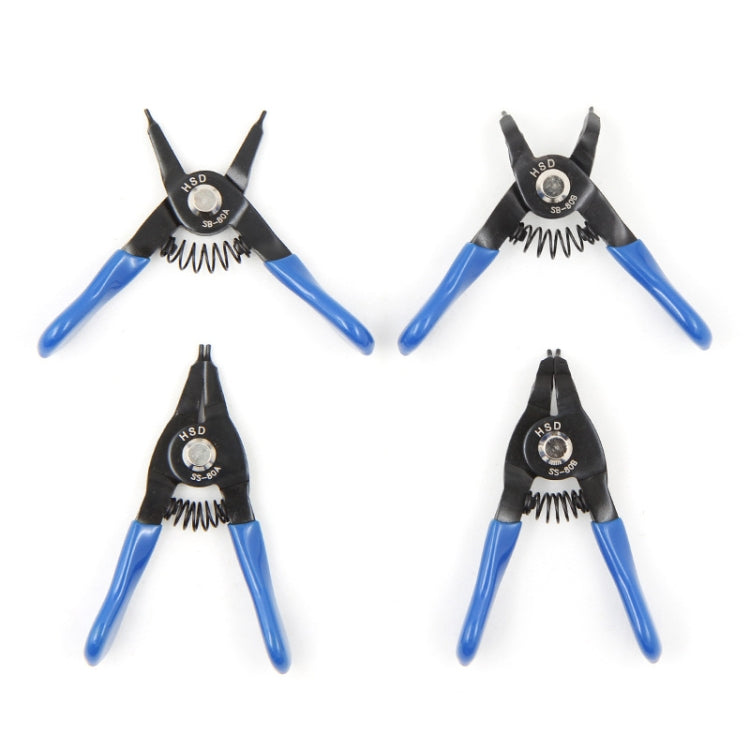10-25mm Compact Spring-Loaded Pliers Retaining Ring Pliers, HSD SS-80A Outer For Shaft Straight, HSD SS-80B Outer For Shaft Curved, HSD SB-80A Internal For Hole Straight, HSD SB-80B Internal For Hole Curved
