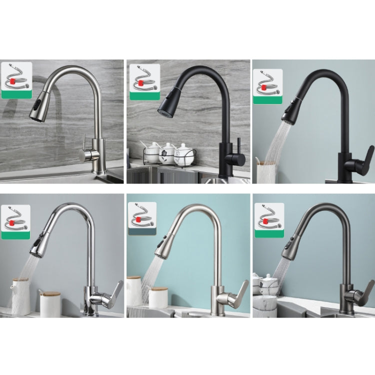 Kitchen Pull-out Universal Telescopic Hot & Cold Water Faucet, Stainless Steel Brushed, Stainless Steel Black, Copper Black, Copper Plating, Copper Nickel Wire Drawing, Copper Gray Plated, Copper Digital Display Black                                   ...