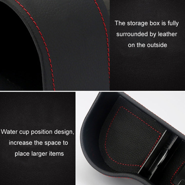 Car Seat Gap Interior PU Leather Storage Box Water Cup Holder