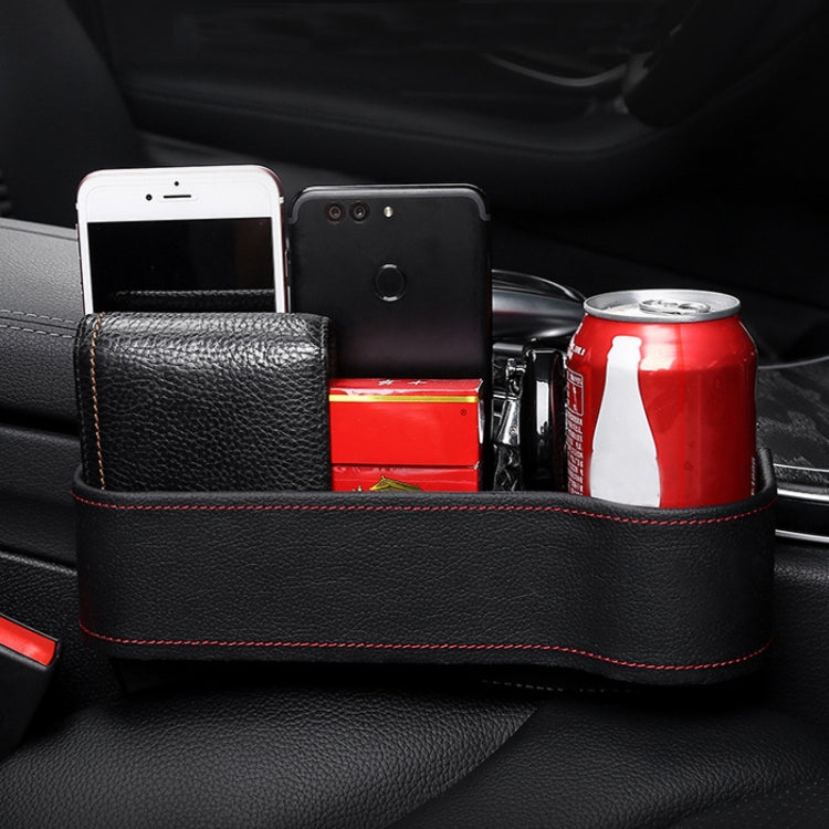Car Seat Gap Interior PU Leather Storage Box Water Cup Holder