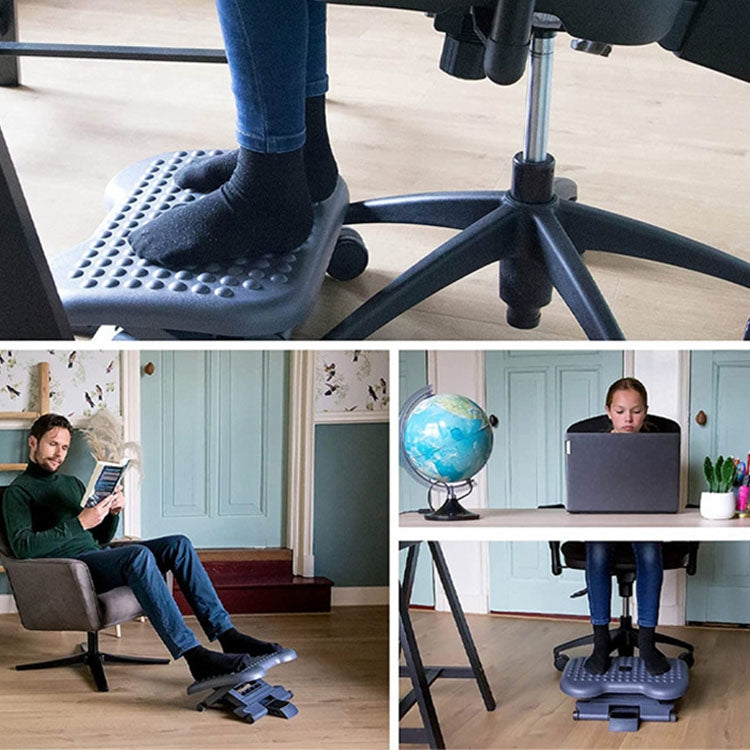 Office Adjustable Massage Foot Pedal Children Step Stool Pregnant Women Massage Mat, Adjustable Black