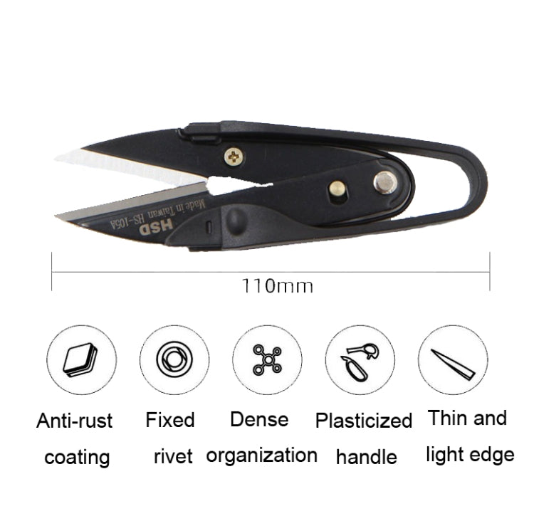 U-Shape Mini Garment Tailor Cutter DIY Embroidery Yarn Scissor, HSD HS-105A