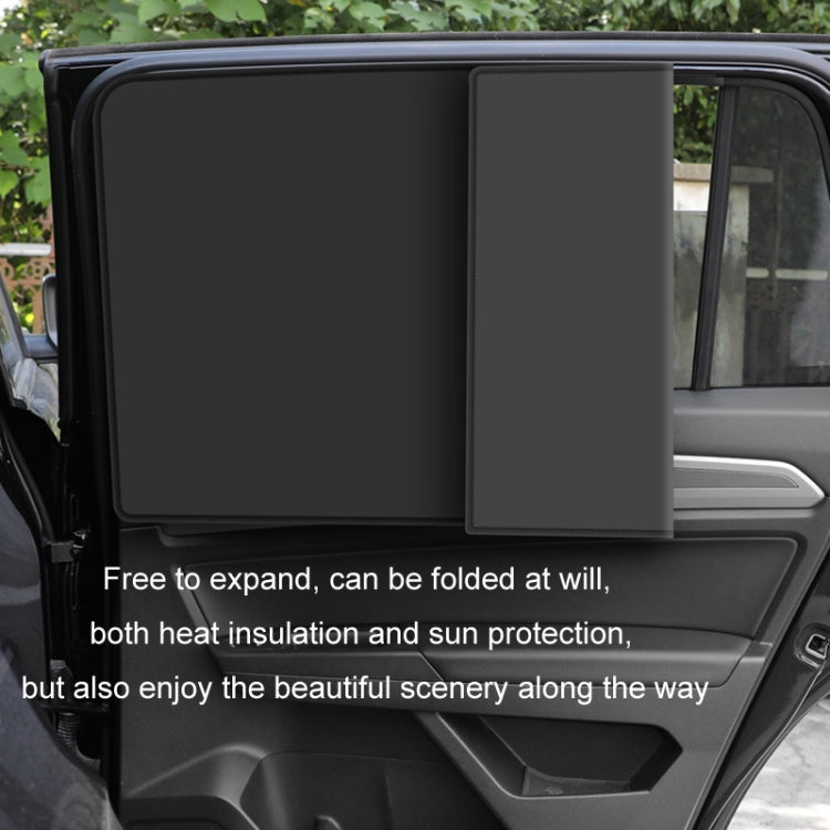 Heat-insulating Opaque Vinyl Coated Magnetic Car Curtains, Full Blackout Principal Drive, Full Blackout Co-pilot, Full Blackout Rear Row, Titanium Silver Principal Driver, Titanium Silver Co-pilot, Titanium Silver Rear Row
