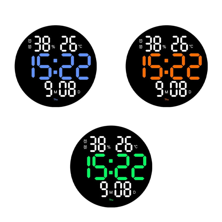 10-Inch Led Digital Wall Clock 2-Color Large Screen Electronic Clock With Temperature Display