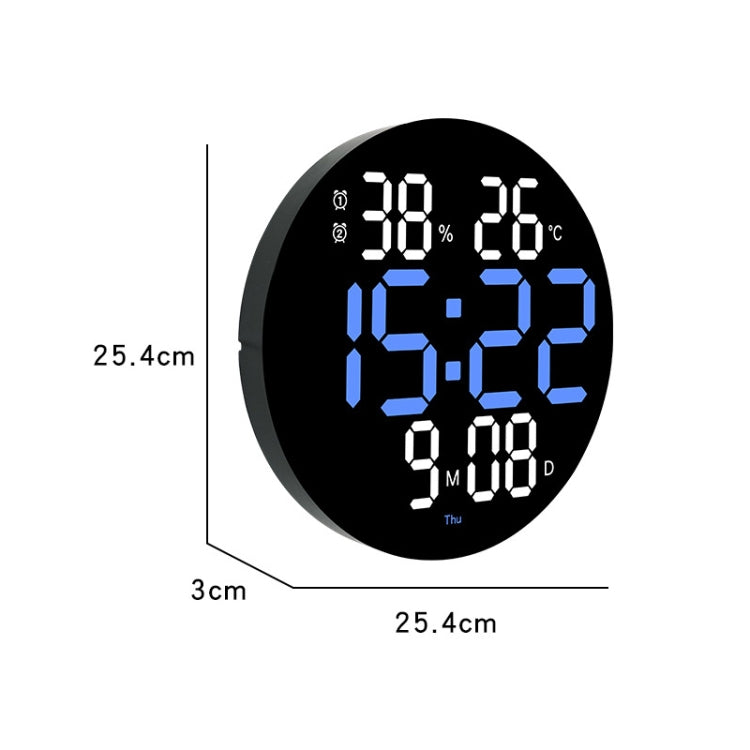 10-Inch Led Digital Wall Clock 2-Color Large Screen Electronic Clock With Temperature Display