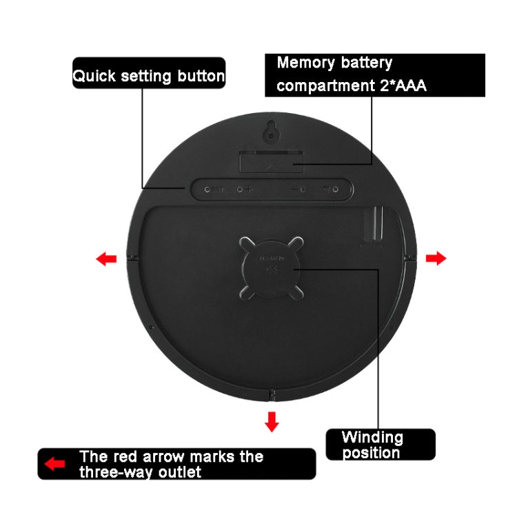 10-Inch Led Digital Wall Clock 2-Color Large Screen Electronic Clock With Temperature Display