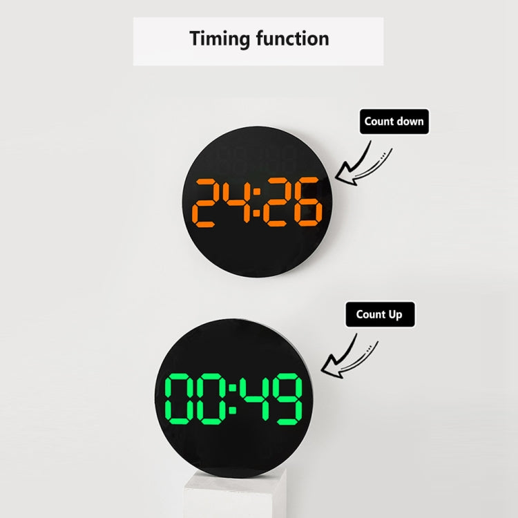 10-Inch Led Digital Wall Clock 2-Color Large Screen Electronic Clock With Temperature Display