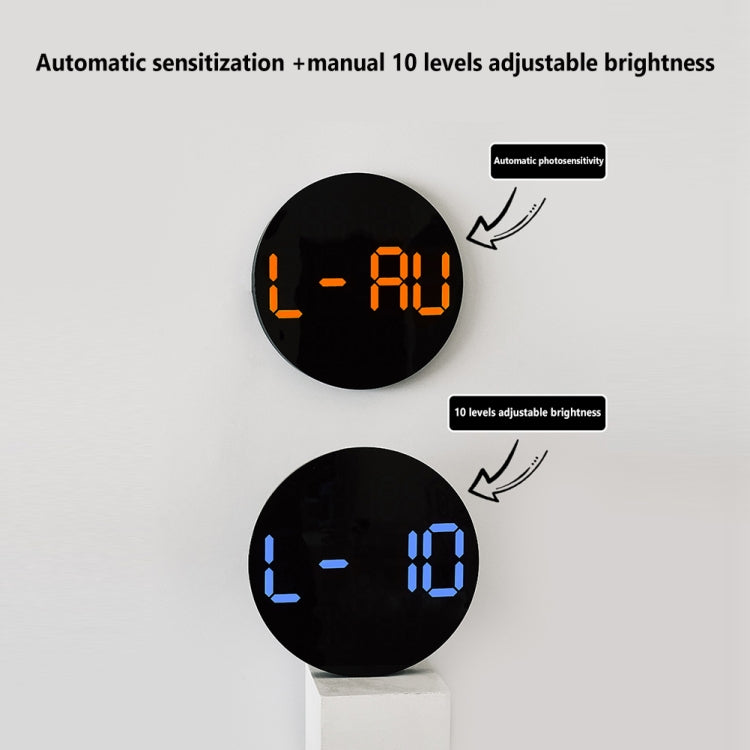 10-Inch Led Digital Wall Clock 2-Color Large Screen Electronic Clock With Temperature Display