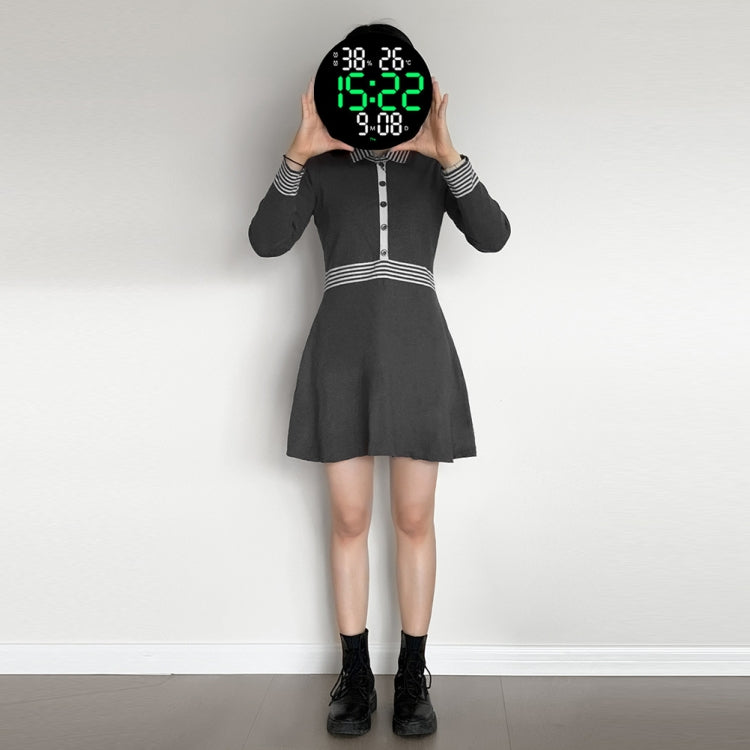 10-Inch Led Digital Wall Clock 2-Color Large Screen Electronic Clock With Temperature Display
