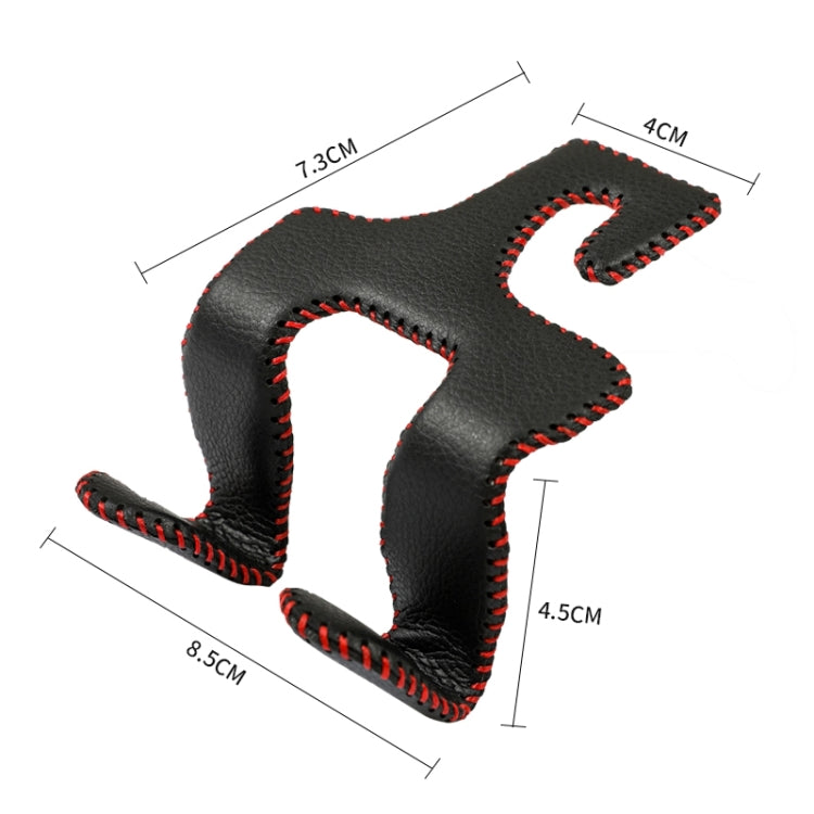 Car Double Hook Stainless Steel Rear Headrest Mobile Phone Holder