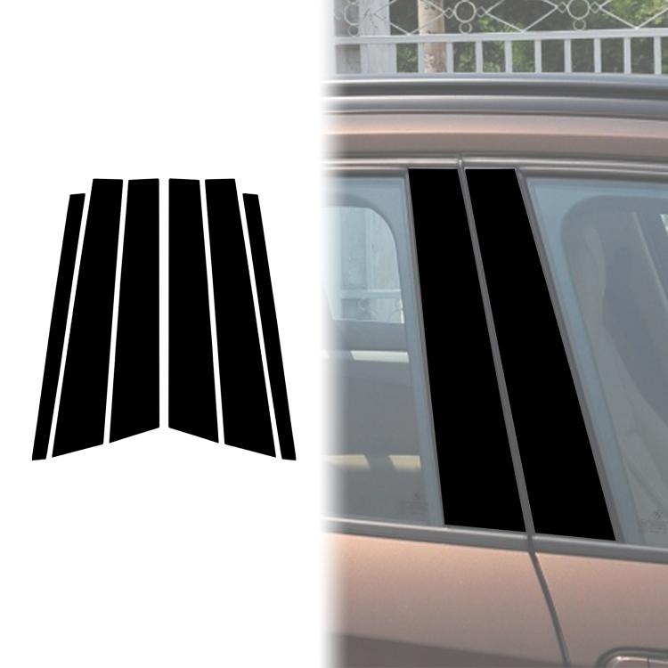 For 2011-2015 BMW X1 E84 6pcs /Set Universal B-pillar Decorative Sticker for Left and Right Drive